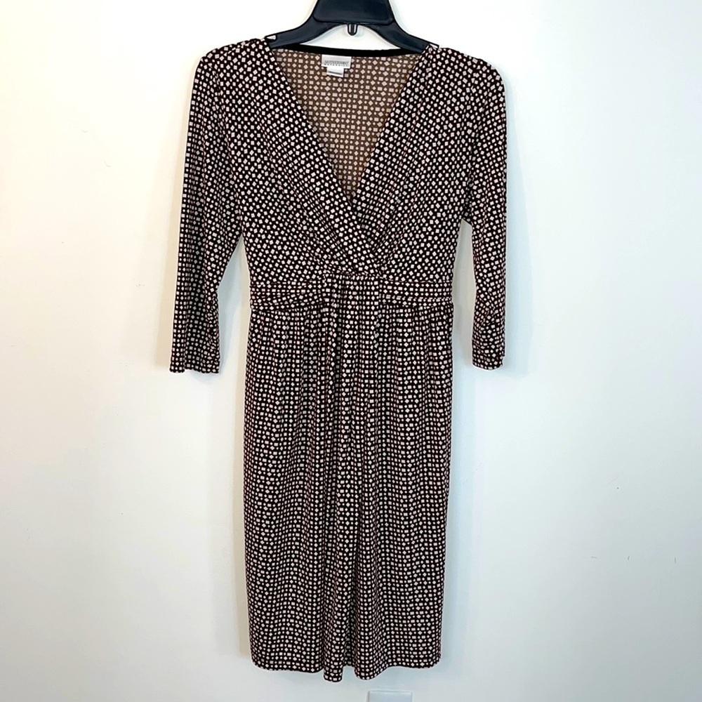 Motherhood maternity brown white dress. Size small.